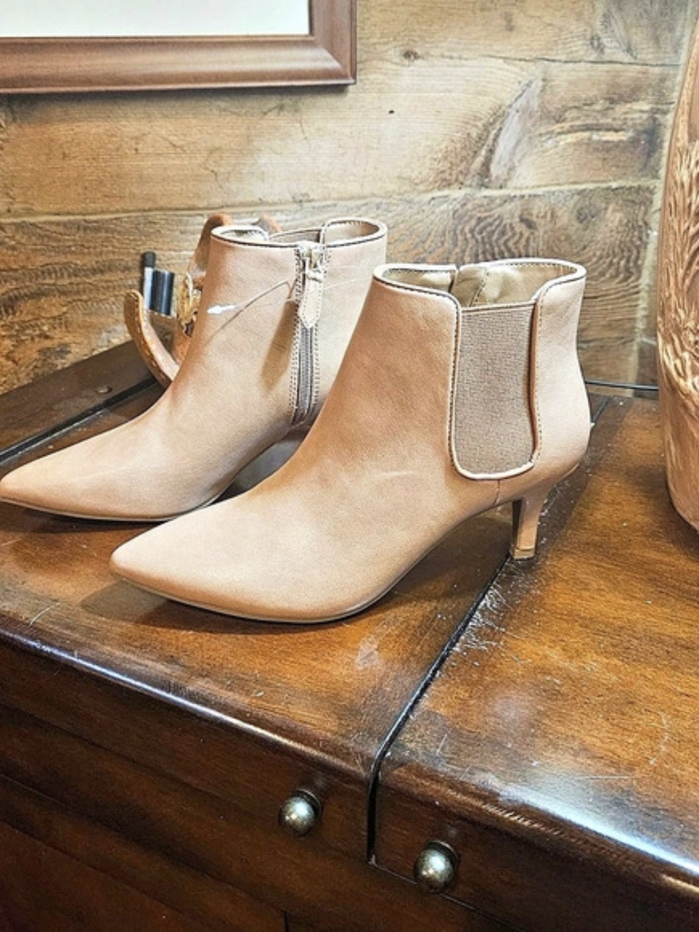 Aerosoles Pointed Toe Heeled Ankle Boots in Brown NWOT
